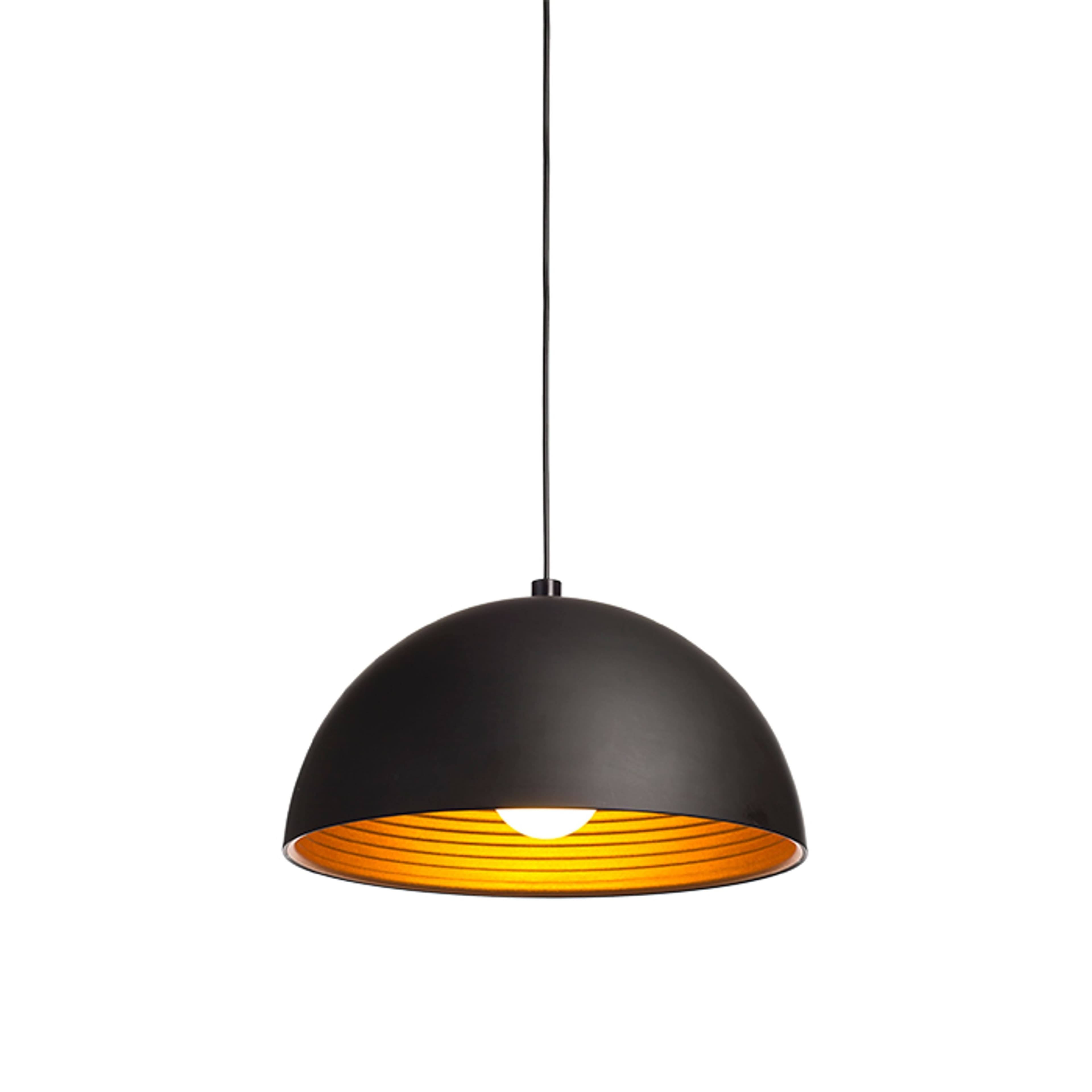 CARISSIMA 40 Pendelleuchte Matt Schwarz / Goldgelb Atmosphäre 2