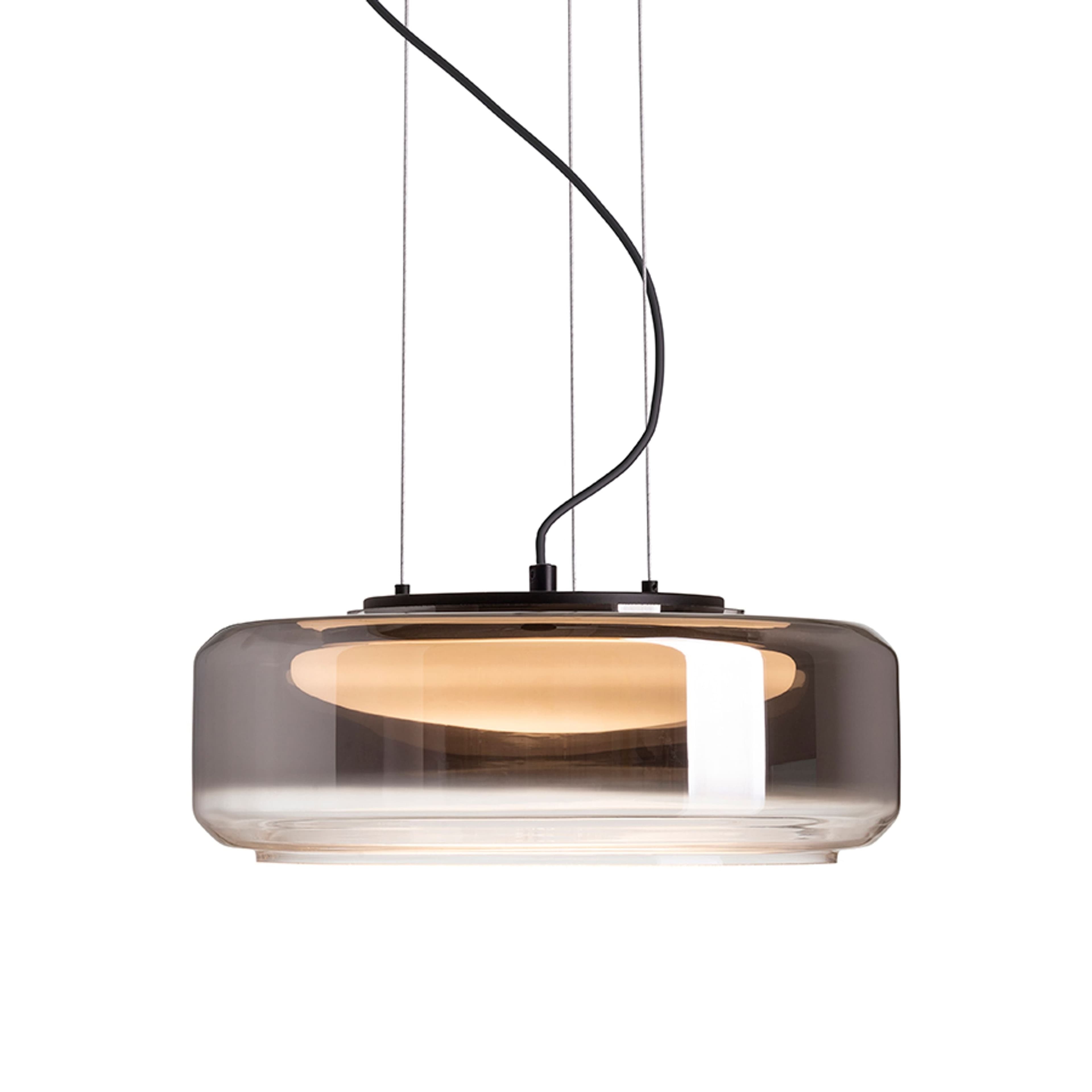 NAOMI 35 Pendelleuchte Rauchglas / Milchglas / Schwarz Atmosphäre 3