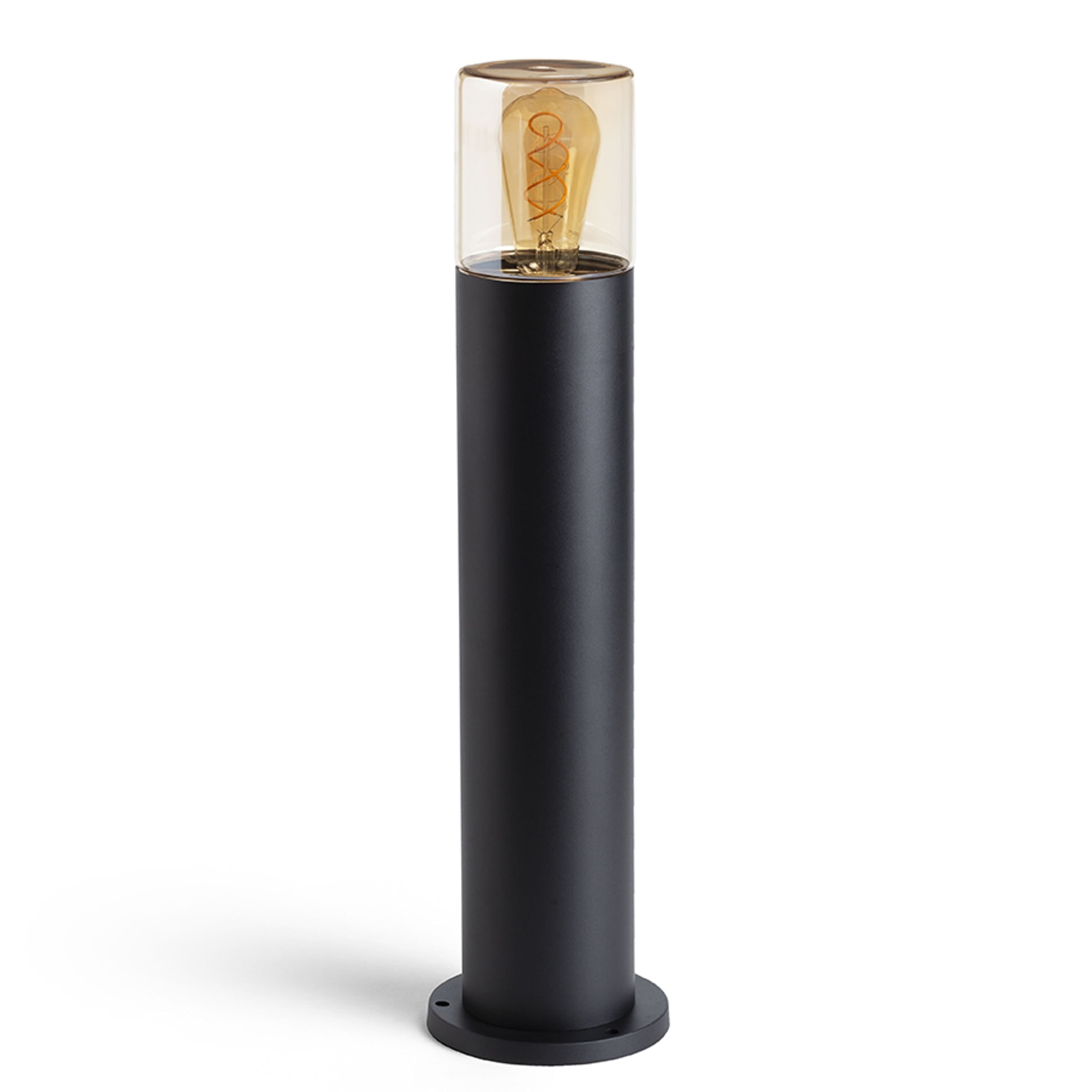 QUINN 60 Standleuchte Schwarz / bernsteinfarbenes Glas IP54 Atmosphäre 3